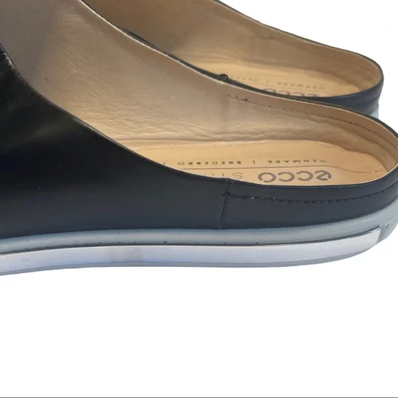Sold on eBay ECCO Simpil Ballerina Black Leather Slip On Mules EU41 - Picture 3 of 11